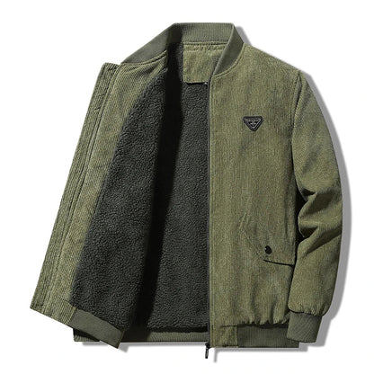 Teezify Men’s Winter Corduroy Fleece Jacket – Warm & Stylish Outerwear